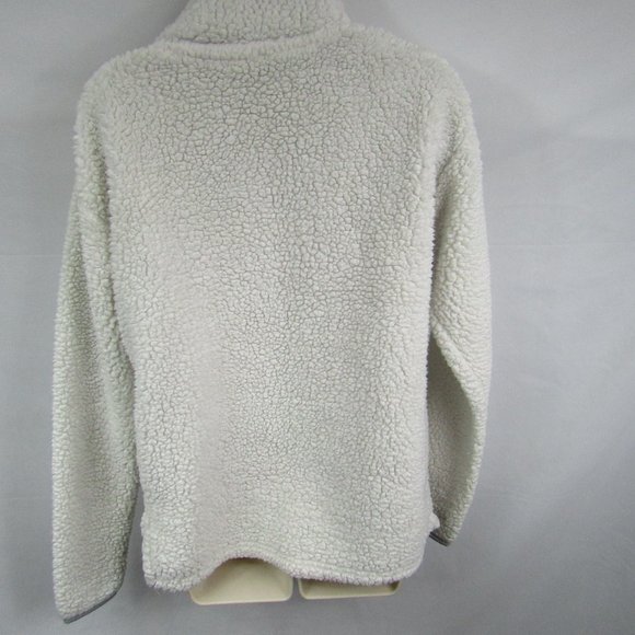 Sherpa Quarter Zip Fleece | Women's | SO | Warm | M | White & Grey - Picture 3 of 3